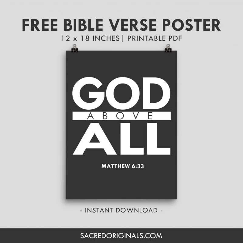 god above all free christian poster